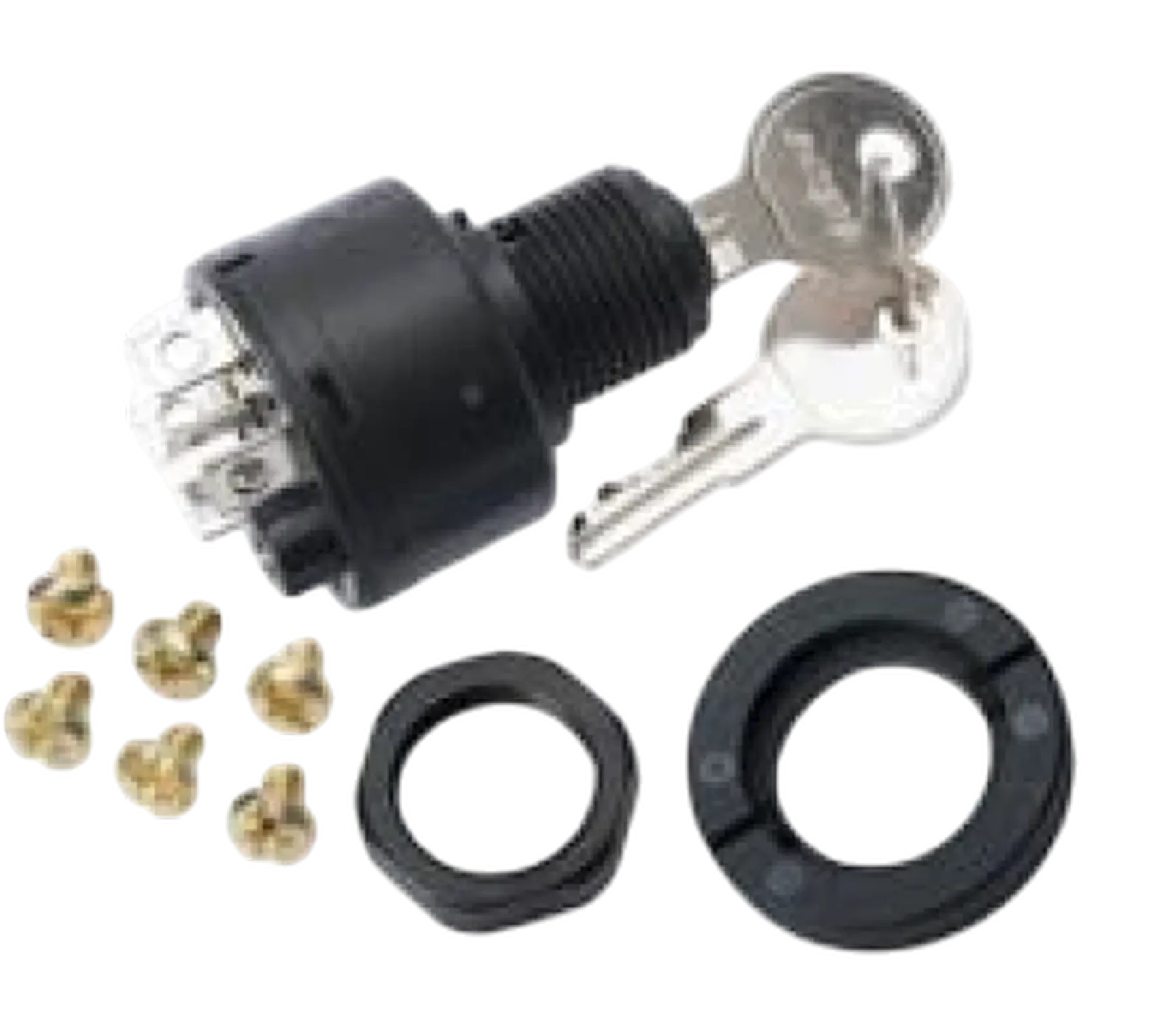 3-POSITION,MAGNETO STYLE OFF-RUN-START, PUSH TO CHOKE IN START POSITION.  
Exact OEM replacement ideal for DFI, EFI and MPI engines. Heavy duty potted construction. Minimal bleed per circuit. Clamshell package.