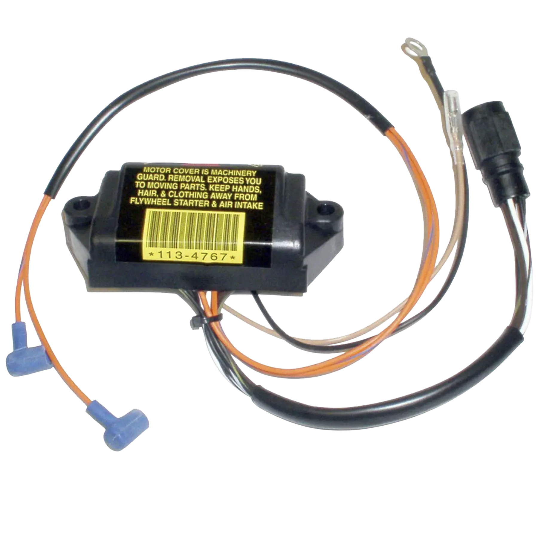 113-4767 is an ignition power pack built for 20 HP Johnson/Evinrude 1993-2005 models. Controls ignition output for proper spark delivery.
