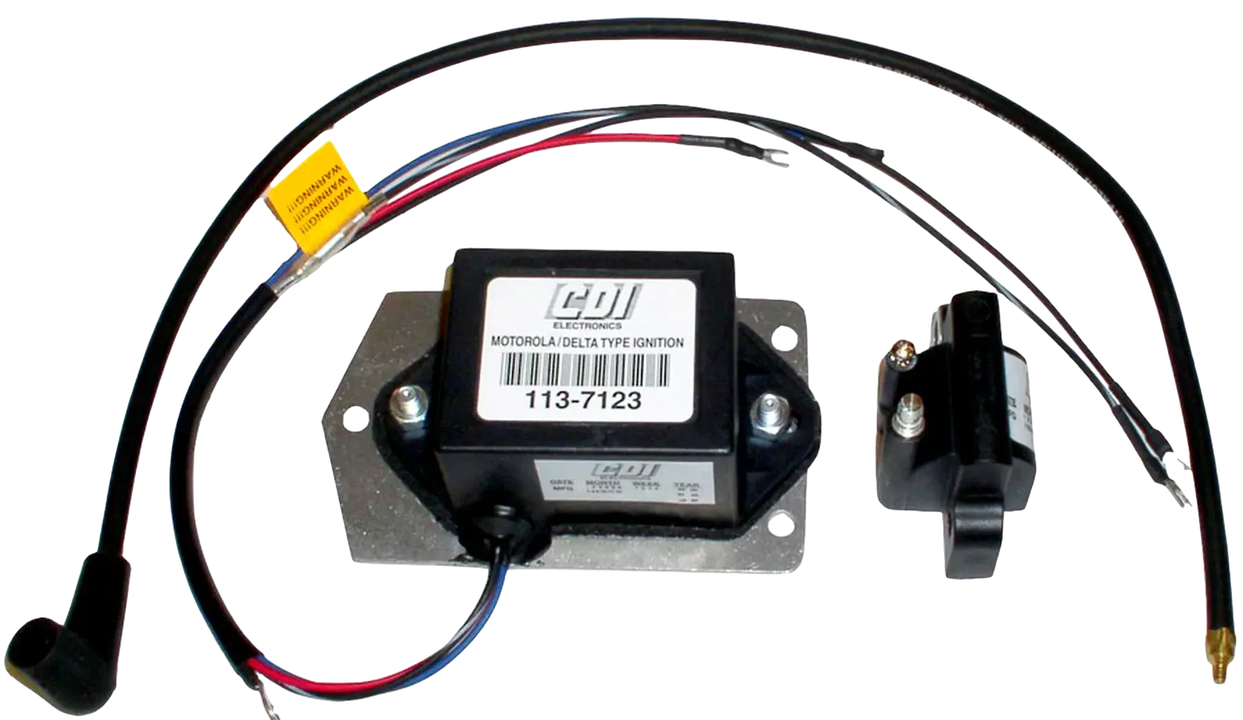 113-7123 fits 55 HP Johnson/Evinrude 1968-69 models as an ignition power pack. Includes new ignition coil. Helps maintain dependable starting and acceleration on older 2-stroke applications.