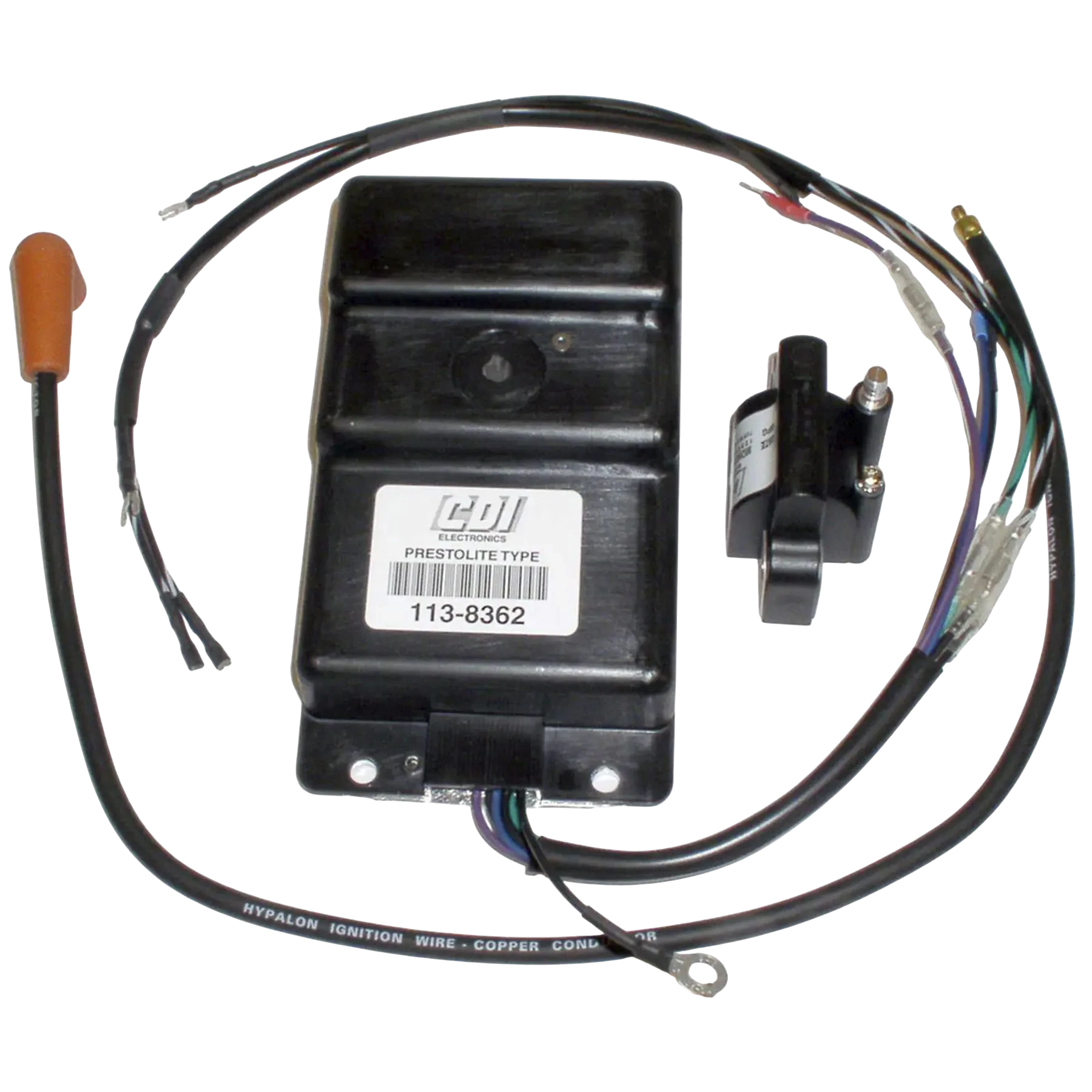 For 100 HP Johnson/Evinrude 1967-68 and 1972 models, 113-8362 is an ignition power pack. Controls ignition output for proper spark delivery.
