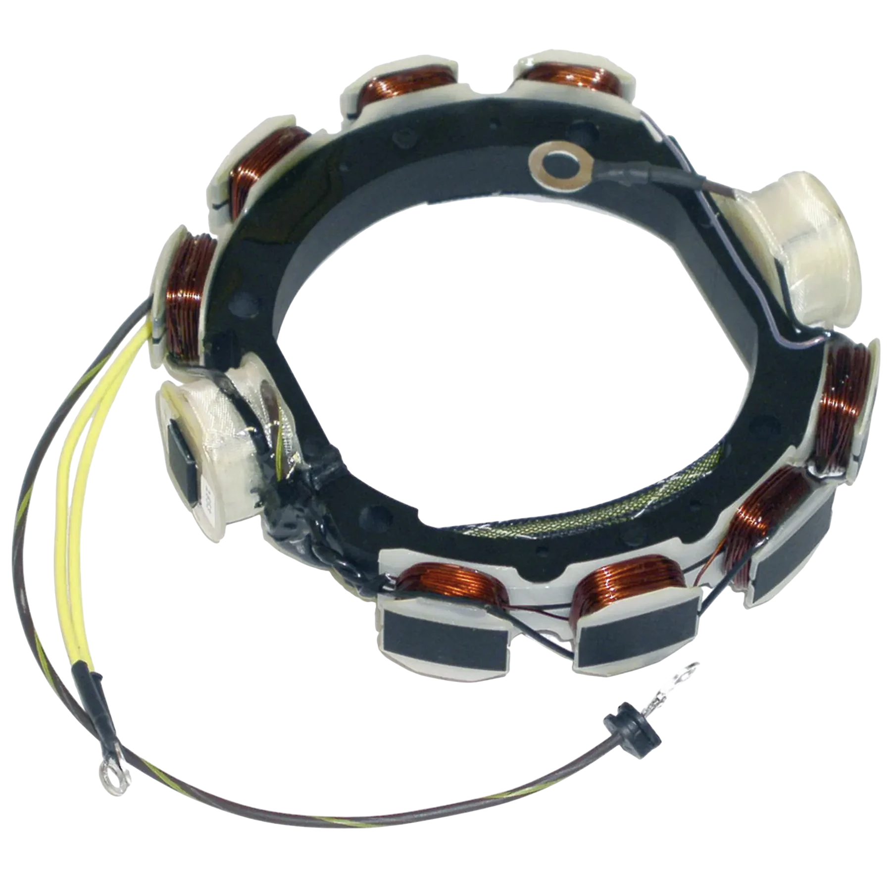 173-1232 fits 50 HP Johnson/Evinrude 1971-75 models as an ignition stator. Restores dependable ignition charging output in demanding marine conditions.