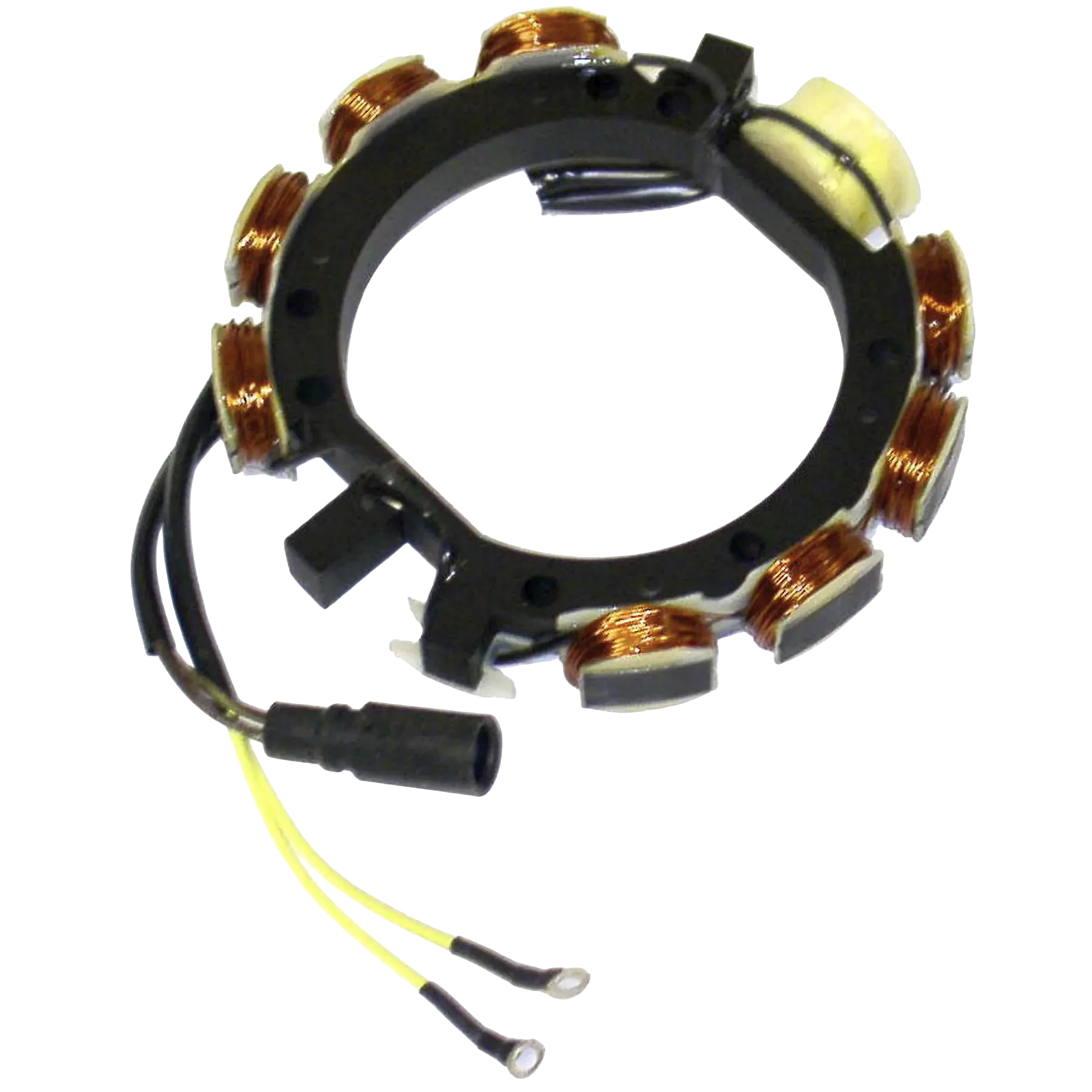 173-3669 fits 120 HP Johnson/Evinrude 1985-87 models as an ignition stator. Restores dependable ignition charging output in demanding marine conditions.