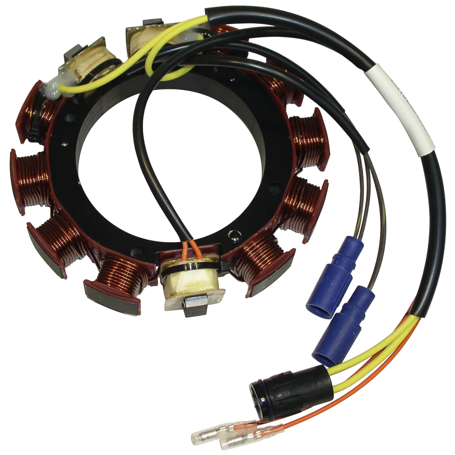 173-4643 fits 200 HP Johnson/Evinrude 1993-2000 models as an ignition stator. Supports steady ignition voltage during starting and running conditions.