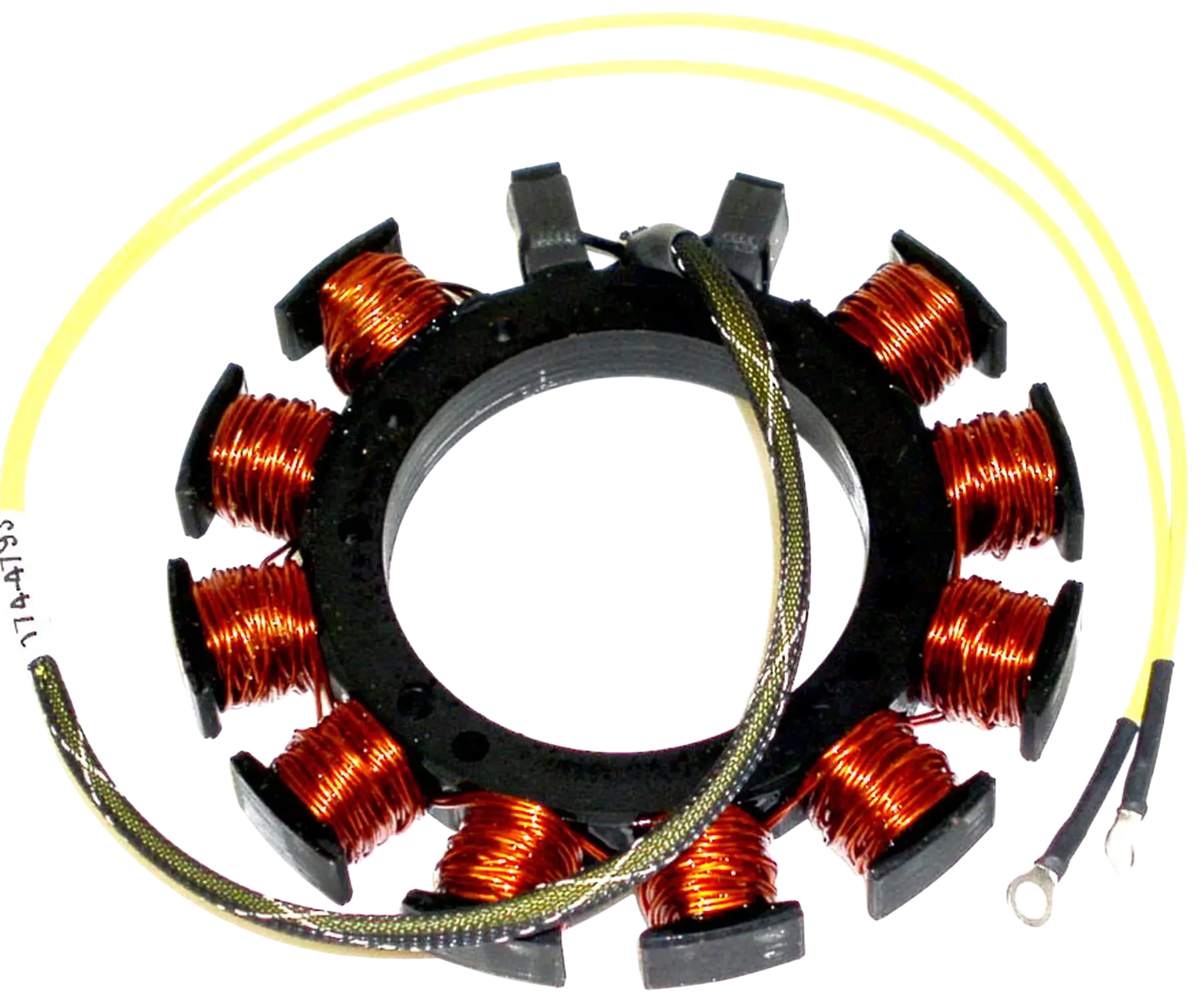 174-4793 is a replacement ignition stator used on 65 HP 4cyl Mercury/Mariner 1969-71 models with Serial # 2503993 thru 3293183. Restores dependable ignition charging output in demanding marine conditions.