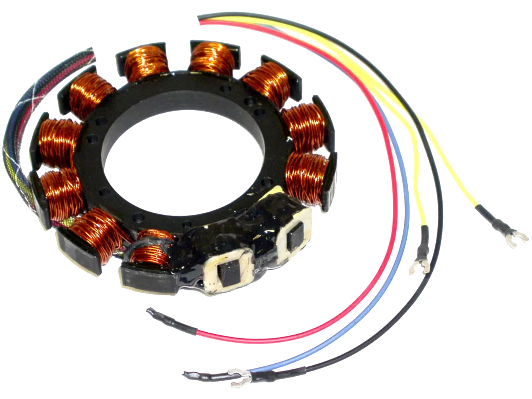 174-5255 is an ignition stator for 40 HP 2cyl Mercury/Mariner 1972-81 models with Serial # 3336258 thru 5823917. Used to correct ignition power loss caused by a failing stator assembly.