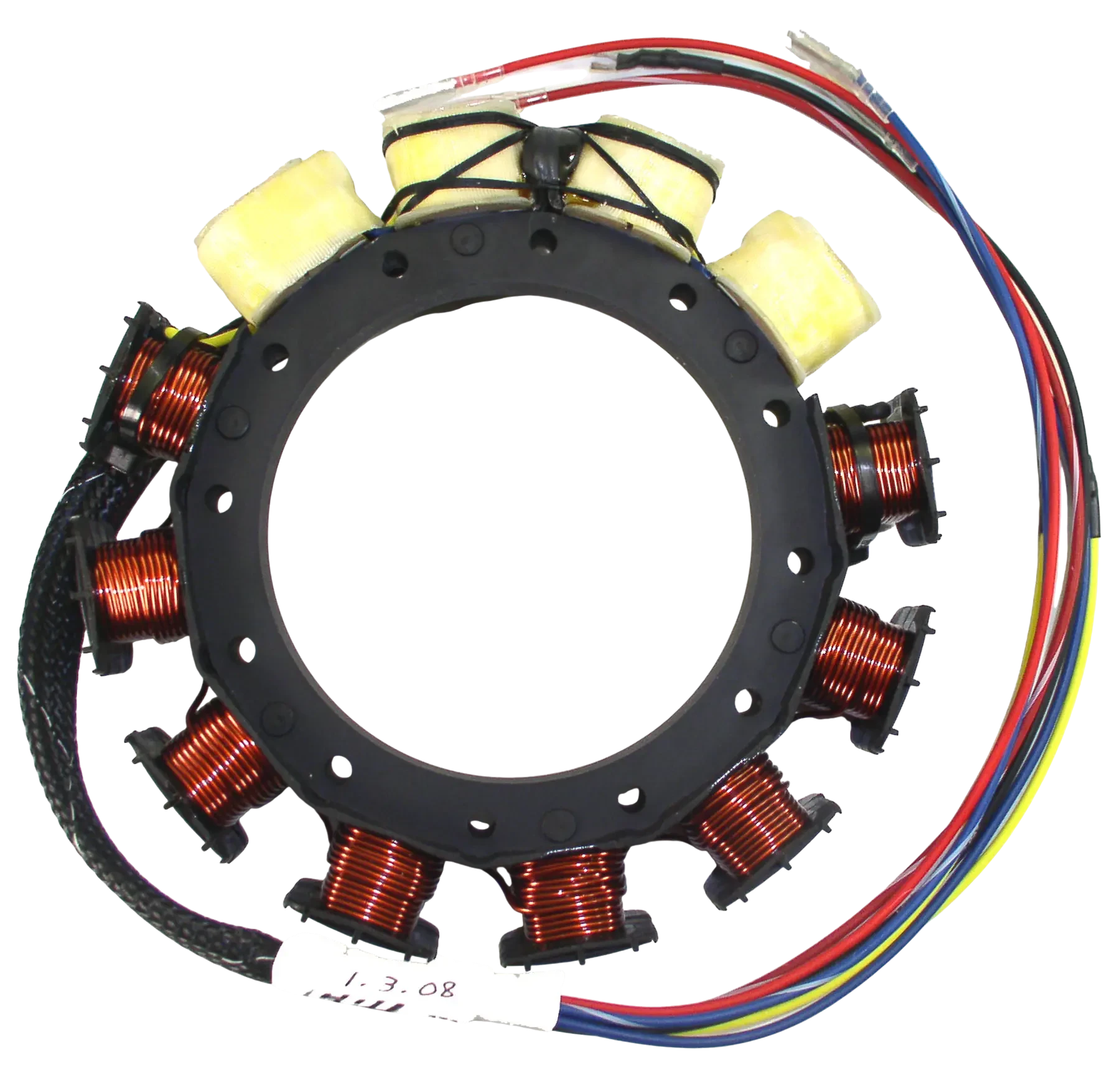 174-9873-16 is an ignition stator for 175 HP XR2 Sport Jet Mercury/Mariner 1997-2005 models with Serial # OE151580 thru OE433133. Generates ignition voltage needed for consistent spark delivery.