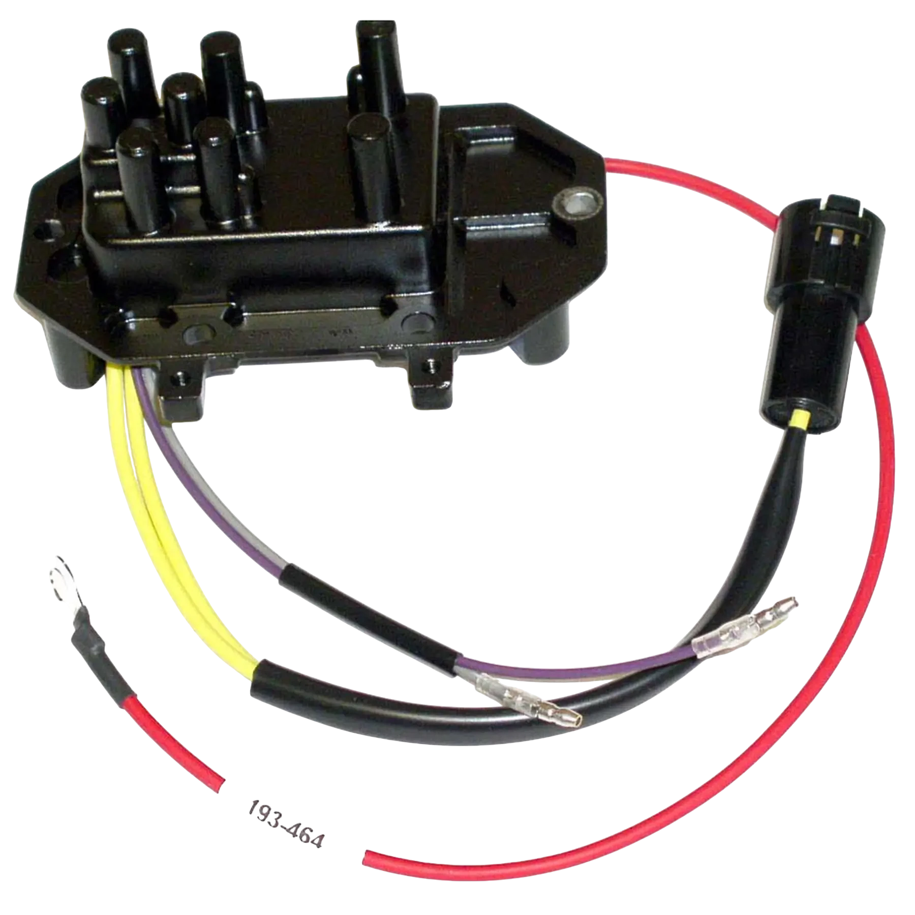193-4641 is a voltage regulator built for 200 HP Johnson/Evinrude 1993-2000 models. Helps regulate charging voltage and protect the marine electrical system. Regulates charging voltage to help protect the battery and electrical system.