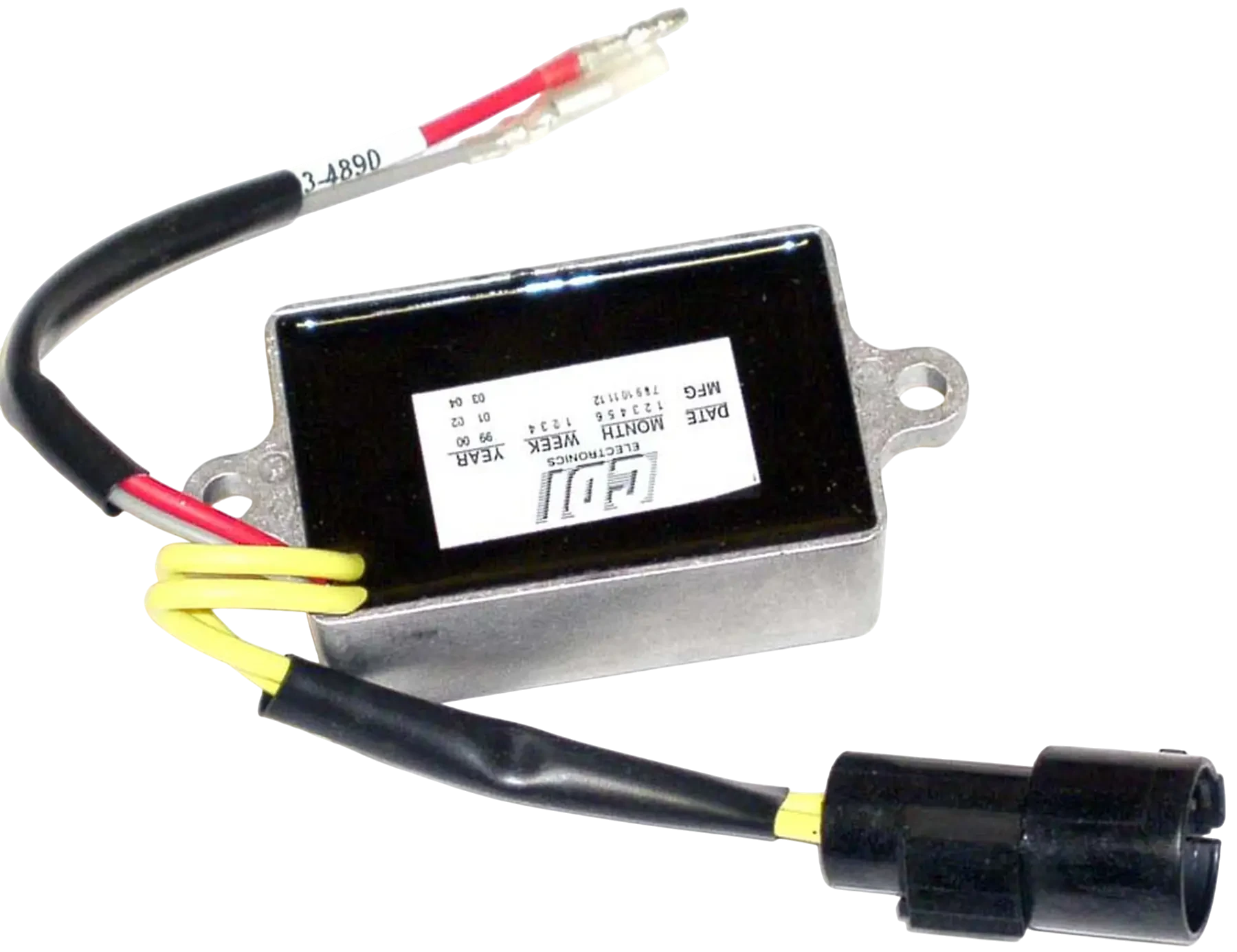 Fits 8 HP Johnson/Evinrude 1995 4 stroke models. Helps regulate charging voltage and protect the marine electrical system: 193-4890 is a voltage regulator. Used to replace failed regulators that cause voltage or battery problems.