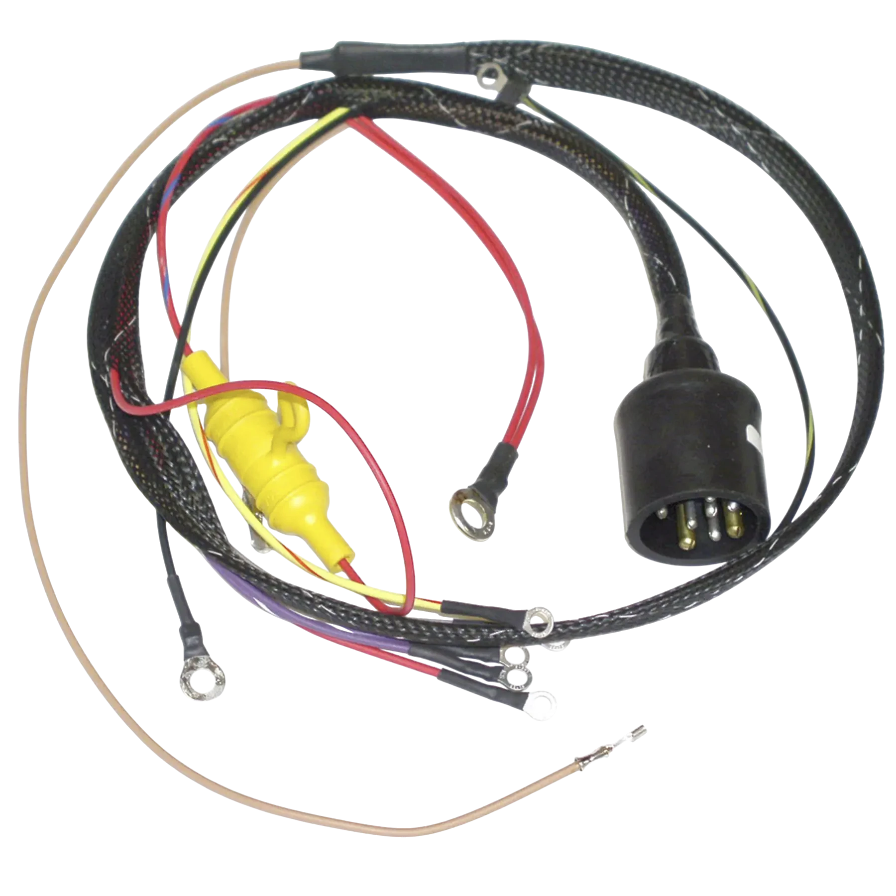 413-1721 fits 85 HP Johnson/Evinrude 1977 models as an ignition engine harness. Used to replace worn or failed ignition components in outboard service.