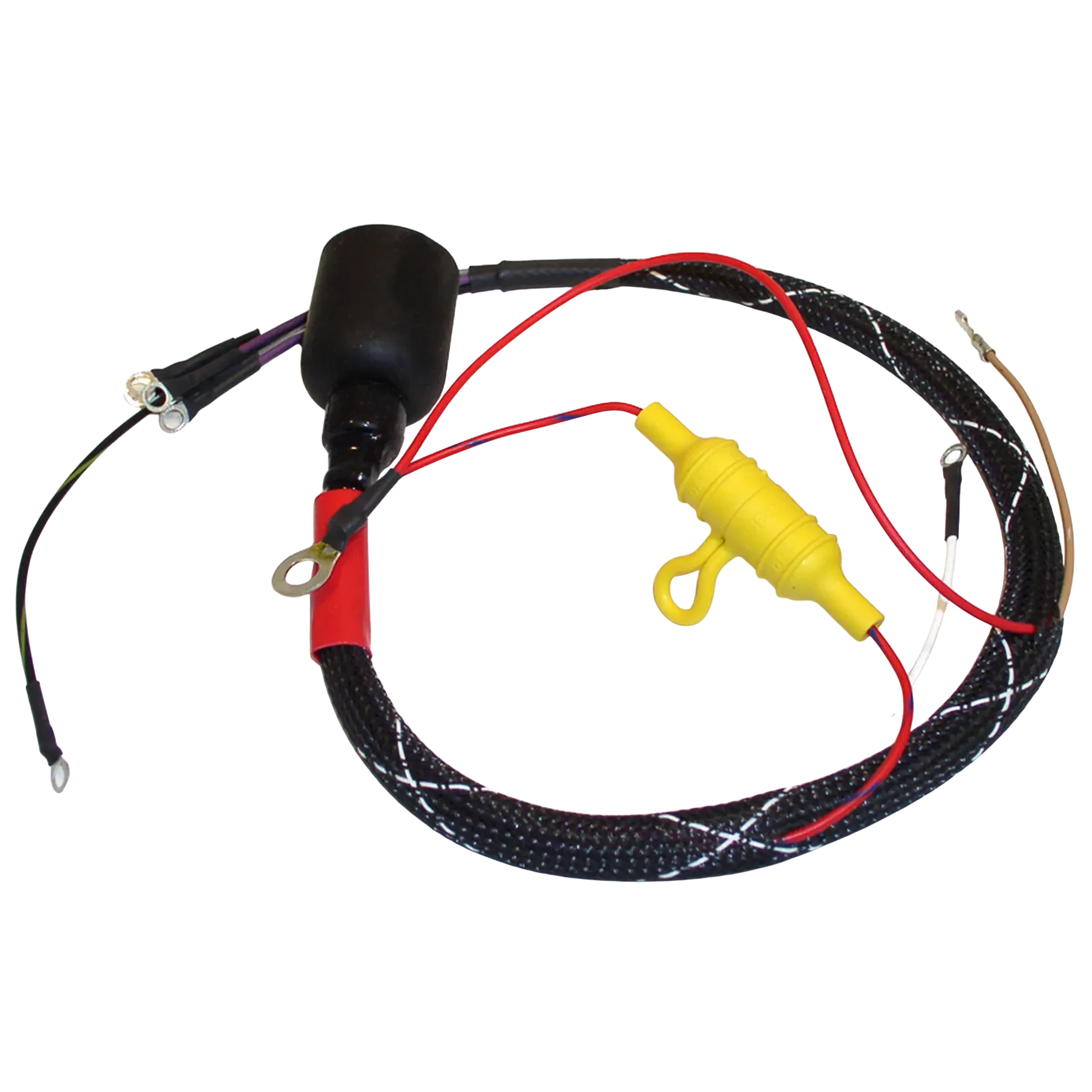 For 70 HP Johnson/Evinrude 1974-77 models, 413-1886 is an ignition engine harness. Supports dependable performance in heat, vibration, and moisture.