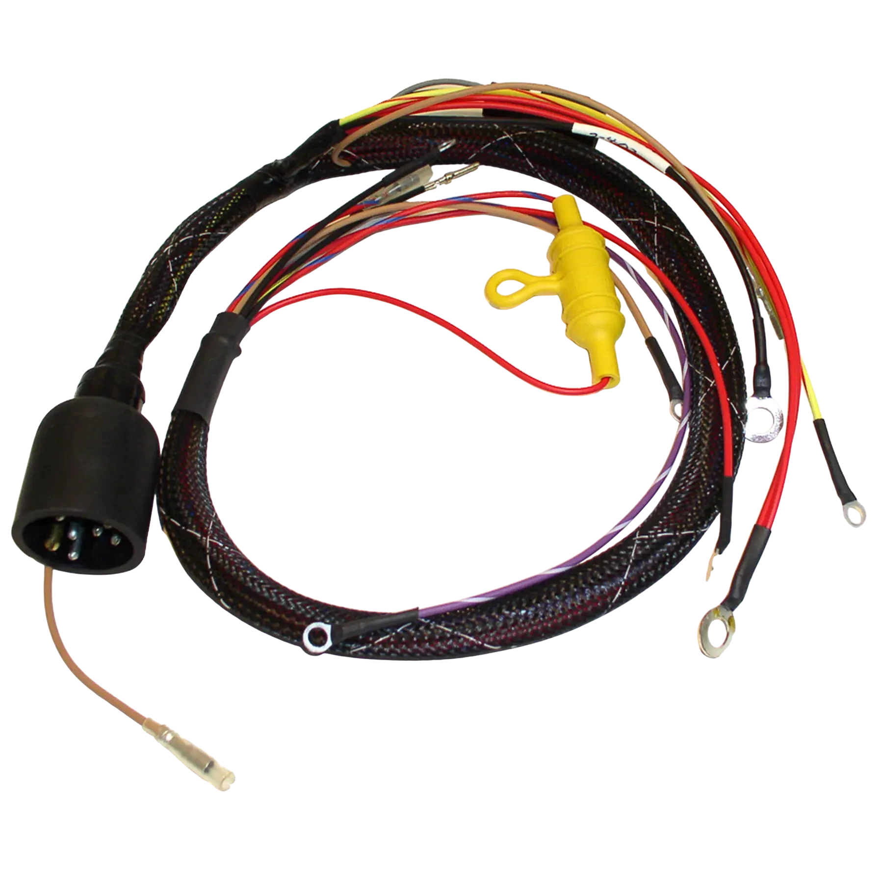 413-3649 is an ignition engine harness built for 25 HP Johnson/Evinrude 1990 TL models. Supports dependable performance in heat, vibration, and moisture.