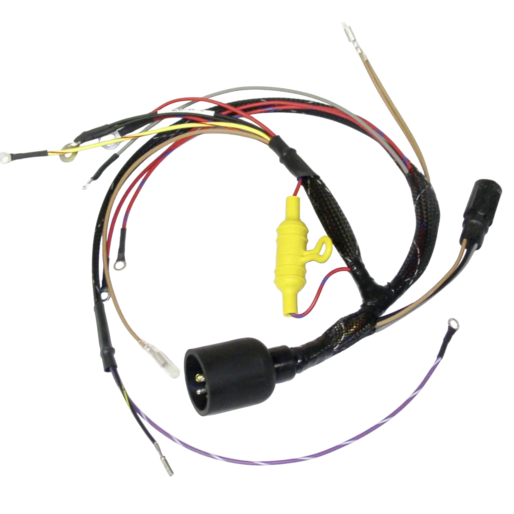 For 60 HP Johnson/Evinrude 1989-90 SST, EL and TL models, 413-3771 is an ignition engine harness. Supports dependable performance in heat, vibration, and moisture.
