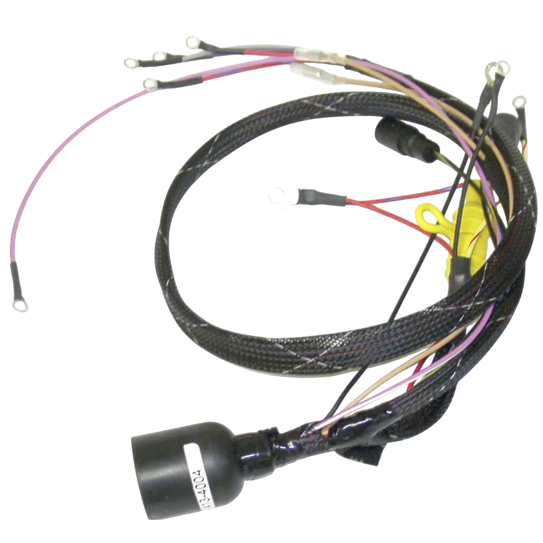 413-4004 is a replacement ignition engine harness used on 88 HP Johnson/Evinrude 1988-91 models. Used to replace worn or failed ignition components in outboard service.