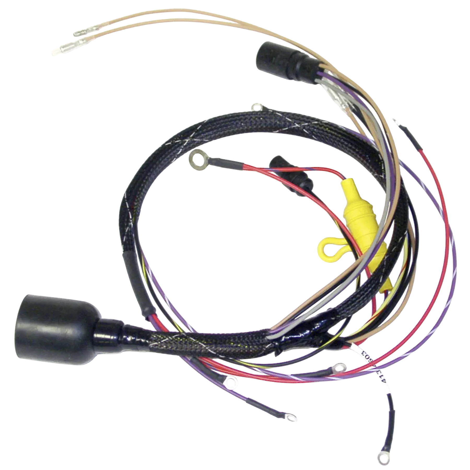 413-4603 fits 50 HP Johnson/Evinrude 1995 TTL models as an ignition engine harness. Used to replace worn or failed ignition components in outboard service.