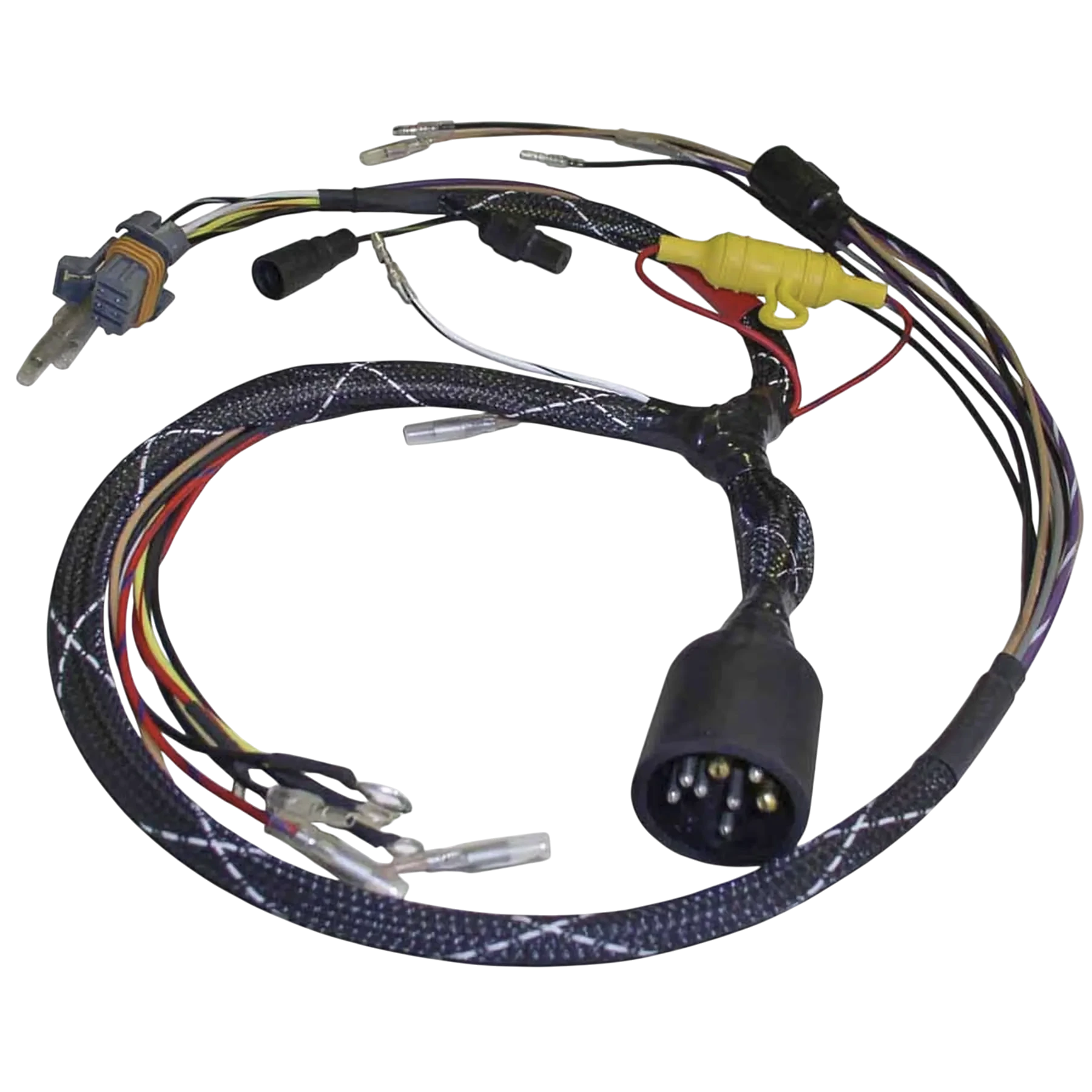 Fits 150 HP Johnson/Evinrude 1991 60° models: 413-4674 is an ignition engine harness. Used to replace worn or failed ignition components in outboard service.