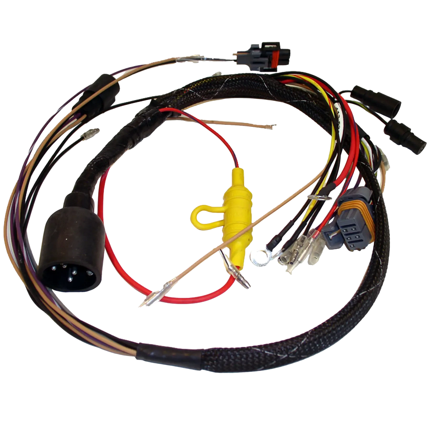 413-5240 is an ignition engine harness for 150 HP Johnson/Evinrude 1993-95 models. Supports dependable performance in heat, vibration, and moisture.