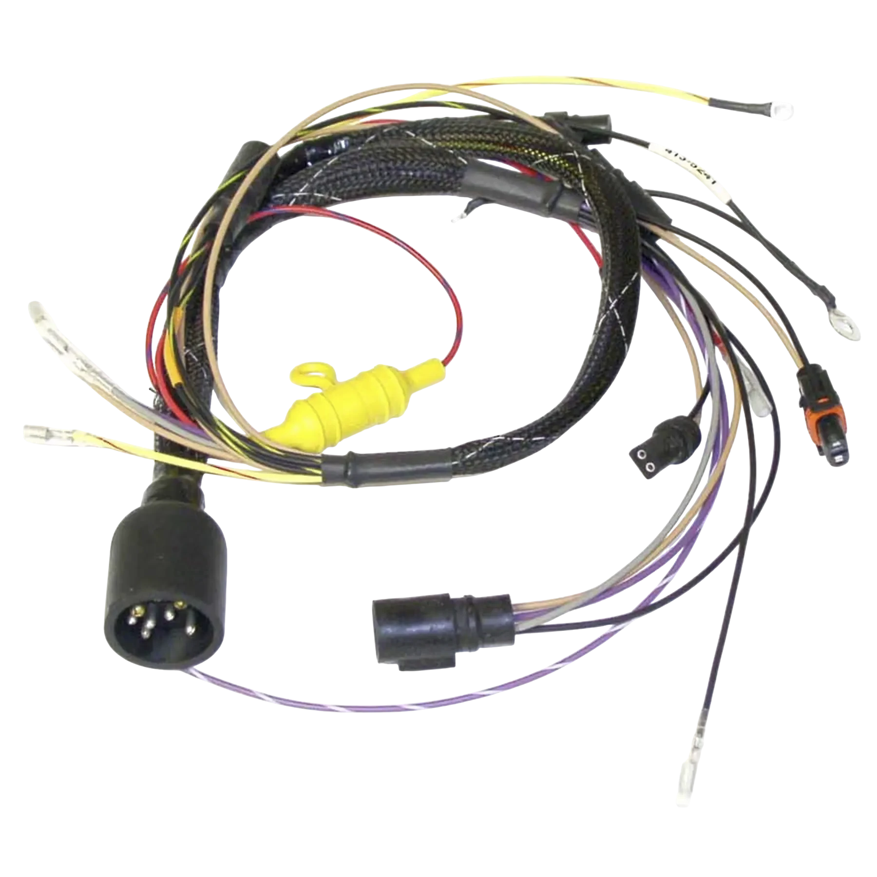 413-5241 is an ignition engine harness for 200 HP Johnson/Evinrude 1995 models. Supports dependable performance in heat, vibration, and moisture.