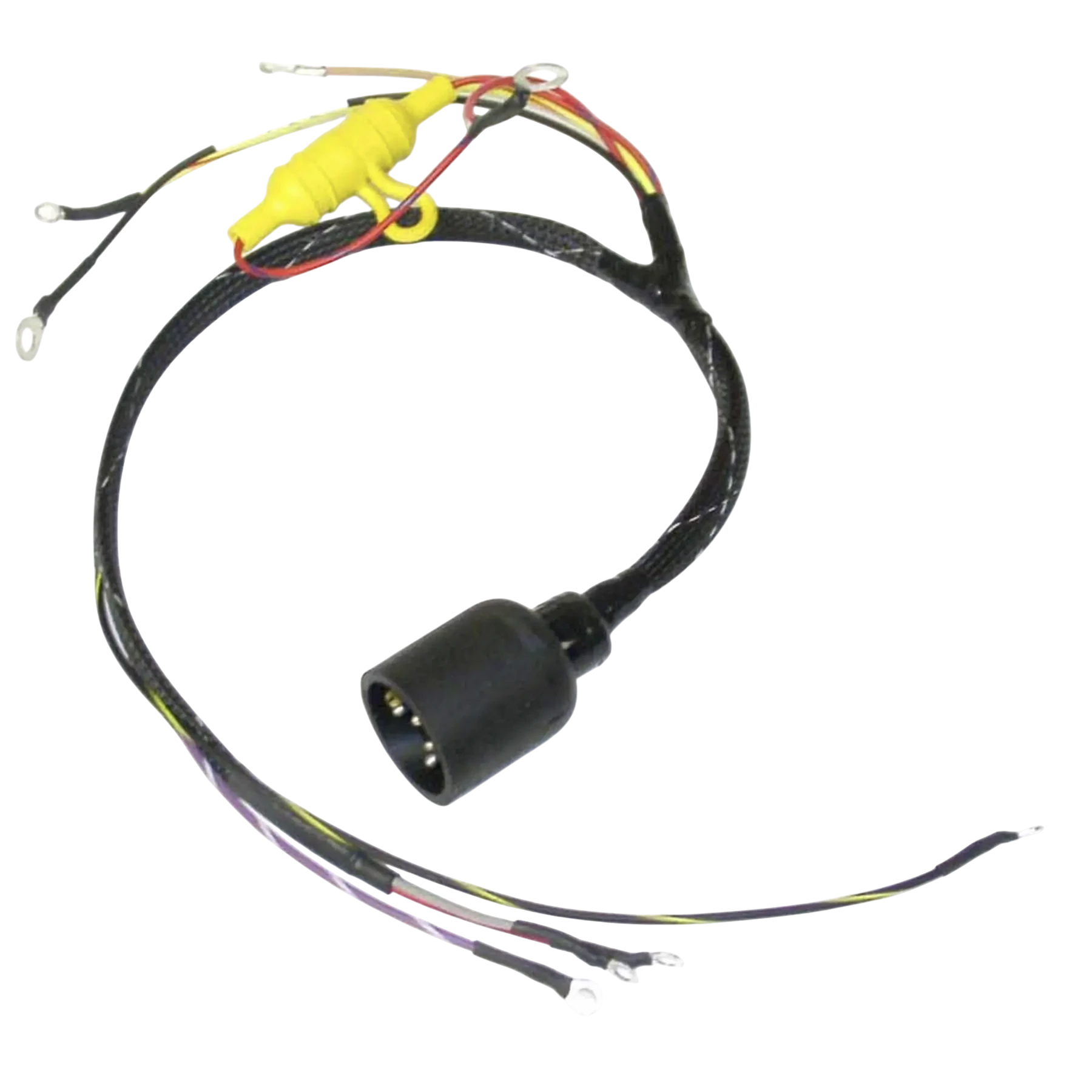 Fits 50 HP Johnson/Evinrude 1973 models: 413-5776 is an ignition engine harness. Used to replace worn or failed ignition components in outboard service.