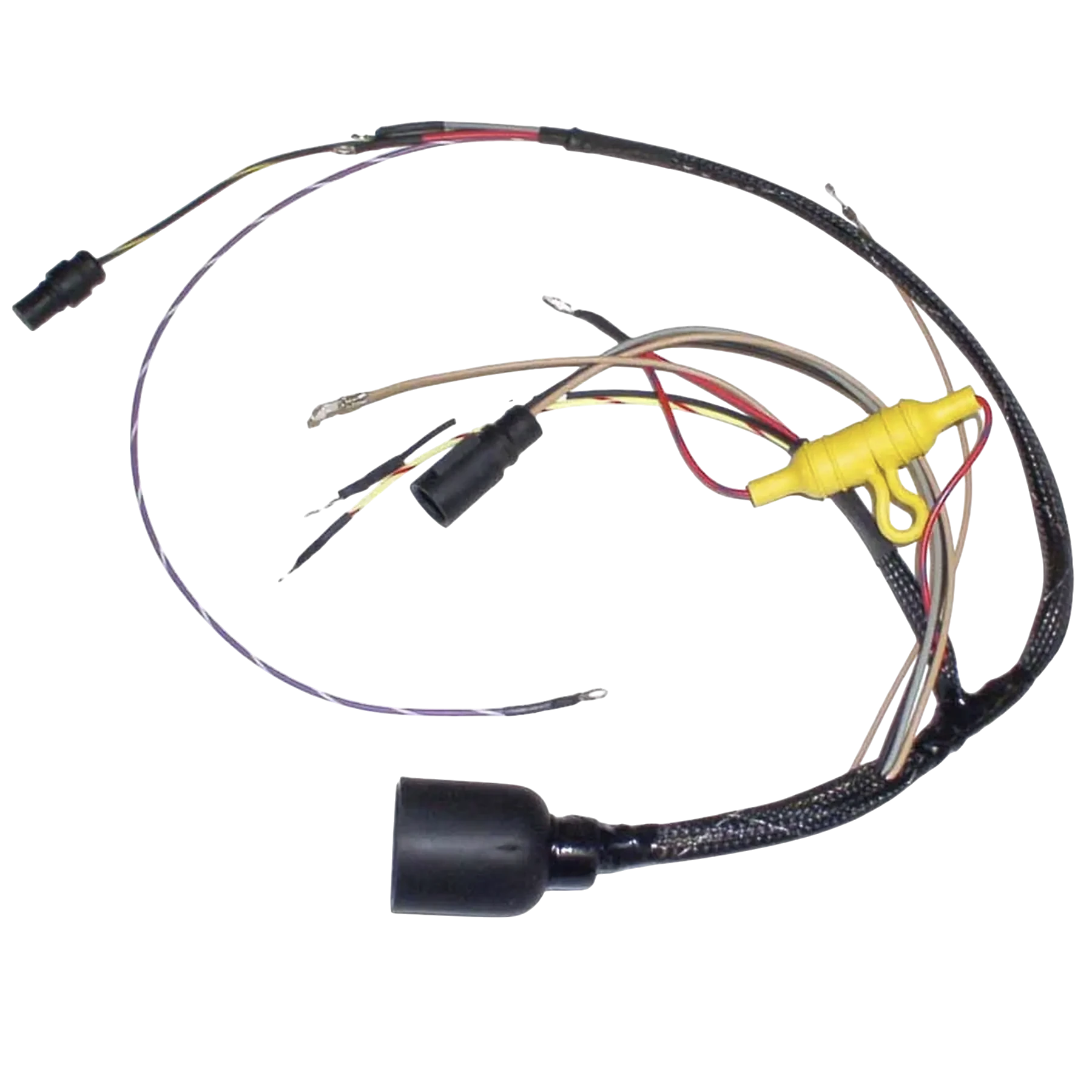 Fits 40 HP Johnson/Evinrude 1974-76 models: 413-6336 is an ignition engine harness. Used to replace worn or failed ignition components in outboard service.