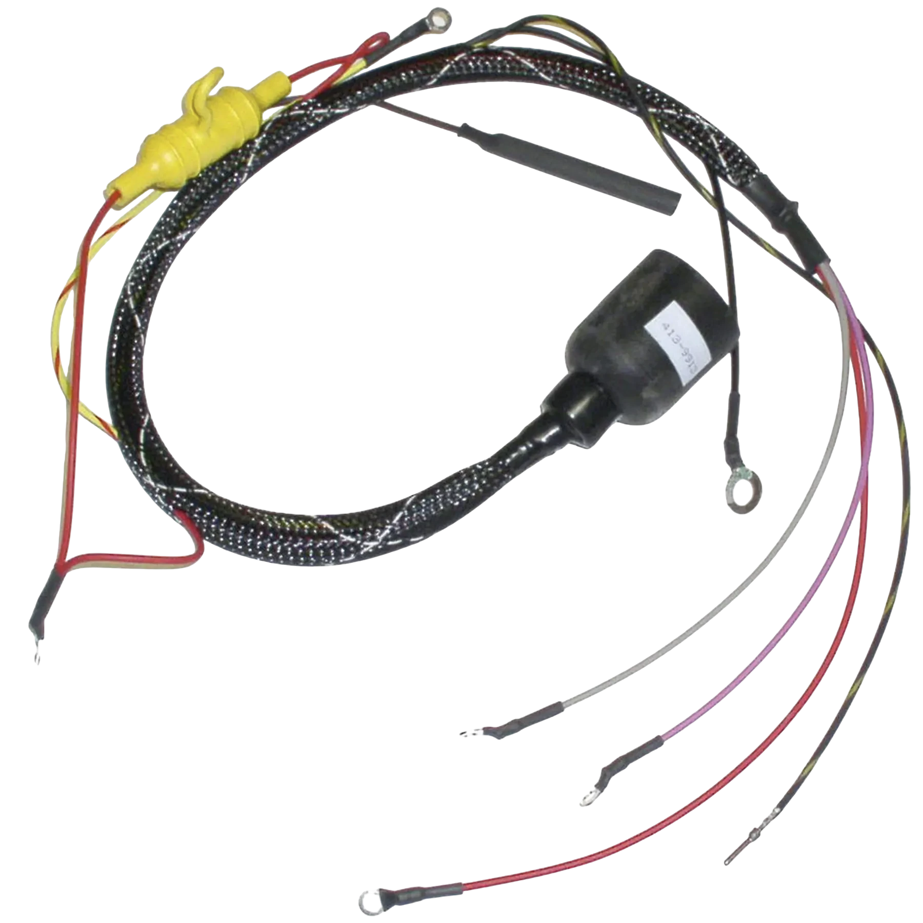Fits 55 HP Johnson/Evinrude 1978 models: 413-9913 is an ignition engine harness. Used to replace worn or failed ignition components in outboard service.