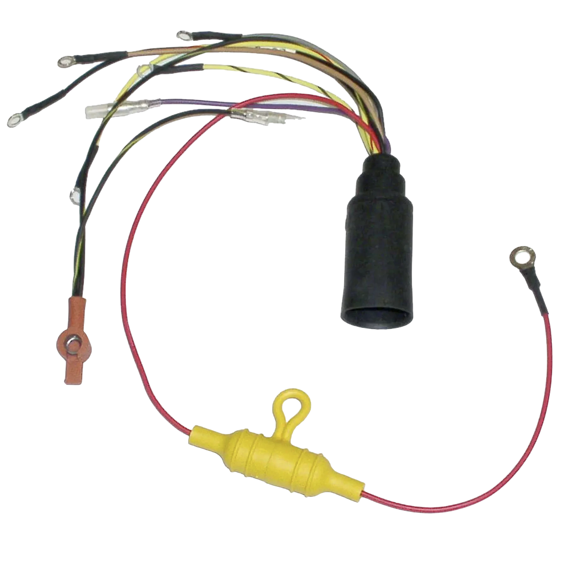 Fits 65 HP 3cyl electric start Jet Mercury/Mariner 1994-96 models with Serial # OD283222 thru OG760299: 414-1591 is an ignition engine harness. Used to replace worn or failed ignition components in outboard service.
