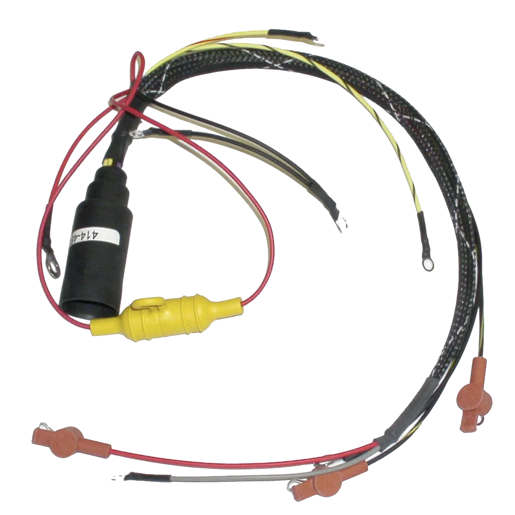 414-4614 is an ignition engine harness built for 50 HP 3cyl electric start Mercury/Mariner 1984-90 models with Serial # 6428681 thru OD000749. Supports dependable performance in heat, vibration, and moisture.